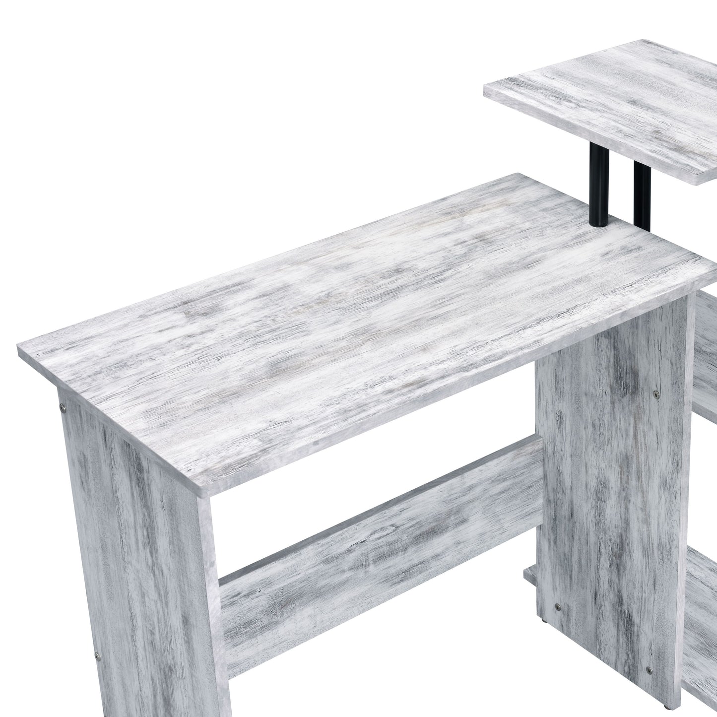Levi - Writing Desk - Antique White / Black