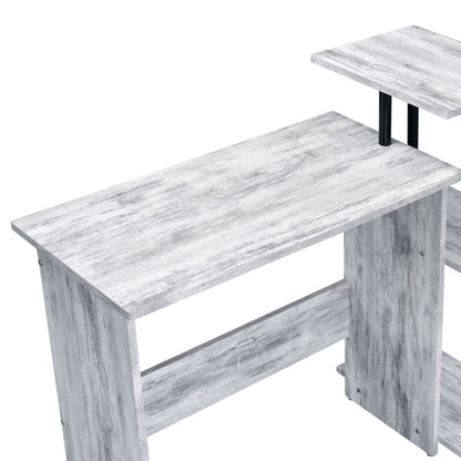 Levi - Writing Desk - Antique White / Black