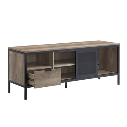 Nantan - TV Stand - Rustic Oak / Black