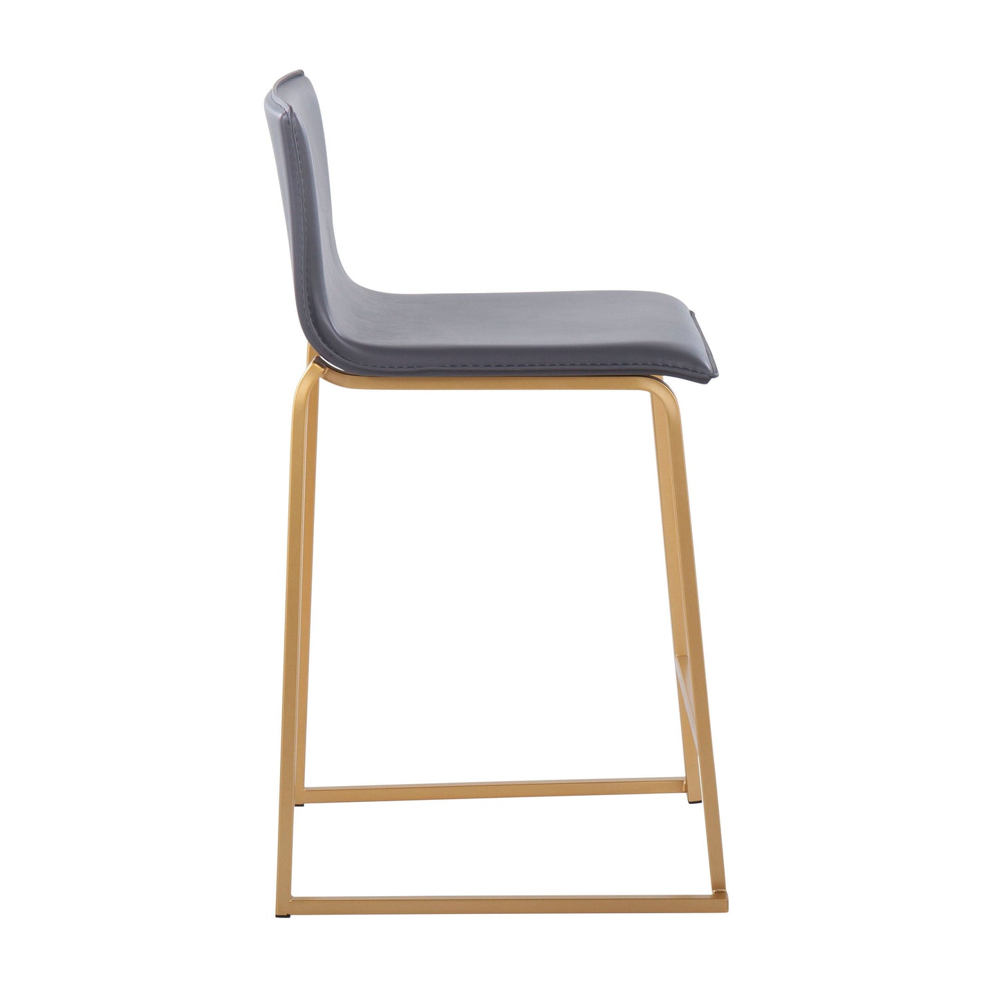 Mara - Contemporary Counter Stool (Set of 2) - Gold / Gray