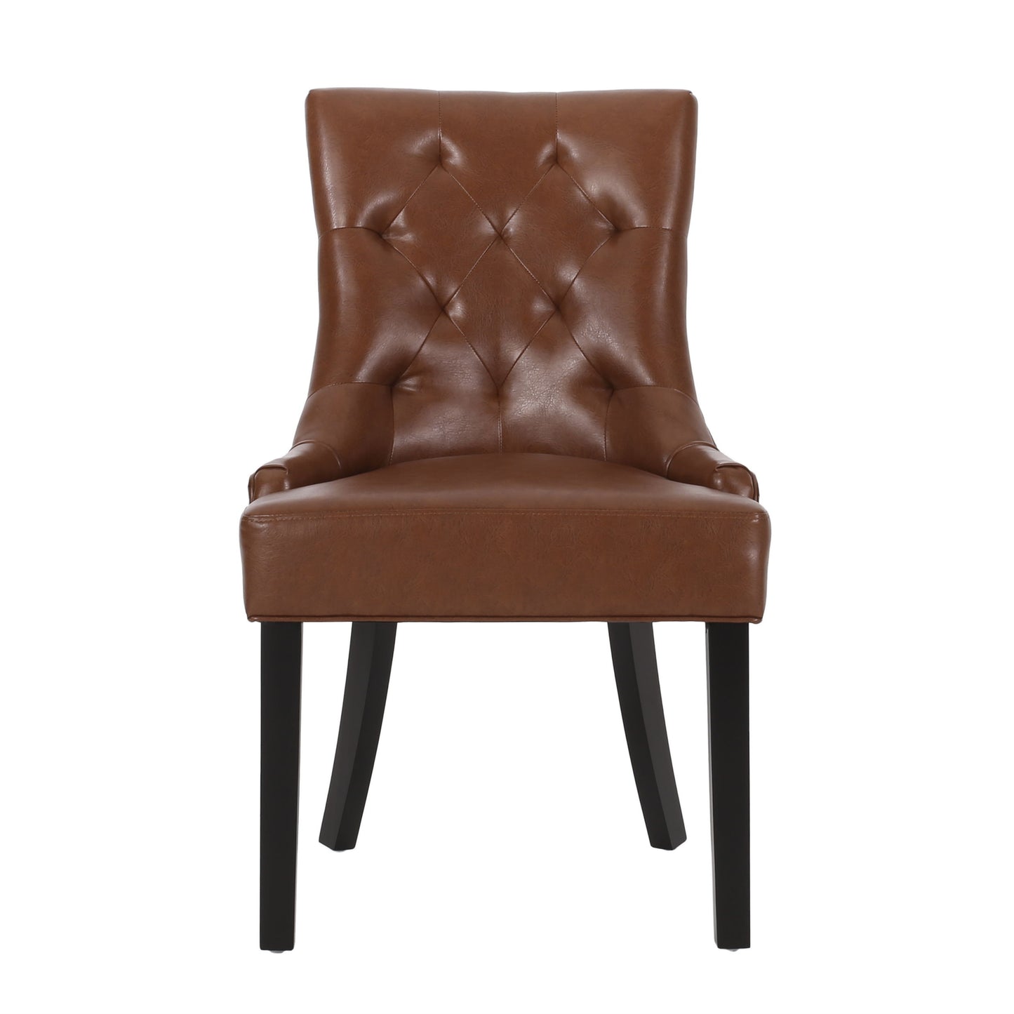Cheney - Contemporary Dining Chair (Set of 2) With Tufted Design - Light Brown