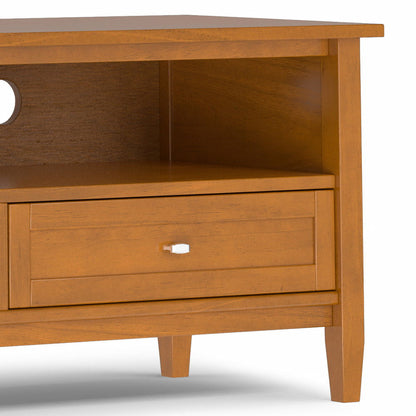 Warm Shaker - Low TV Media Stand - Light Brown
