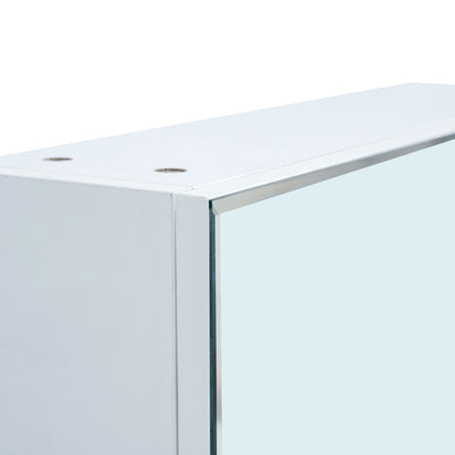 Wall Mounted Bathroom Storage Cabinet With Mirror Door, Medicine Cabinet, Over The Toilet Storage Cabinet With Shelves And Towel Rack - White