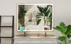 LED Bathroom Vanity Mirror Wall Mounted, Adjustable White / Warm / Natural Lights Anti-Fog Touch Switch With Memory Modern Smart Large Bathroom Mirrors - Silver