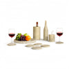 Luxury Natural Marble Dining Room Accessories Set, Genuine Marble, 10 Piece Set - Glod Yellow Beige