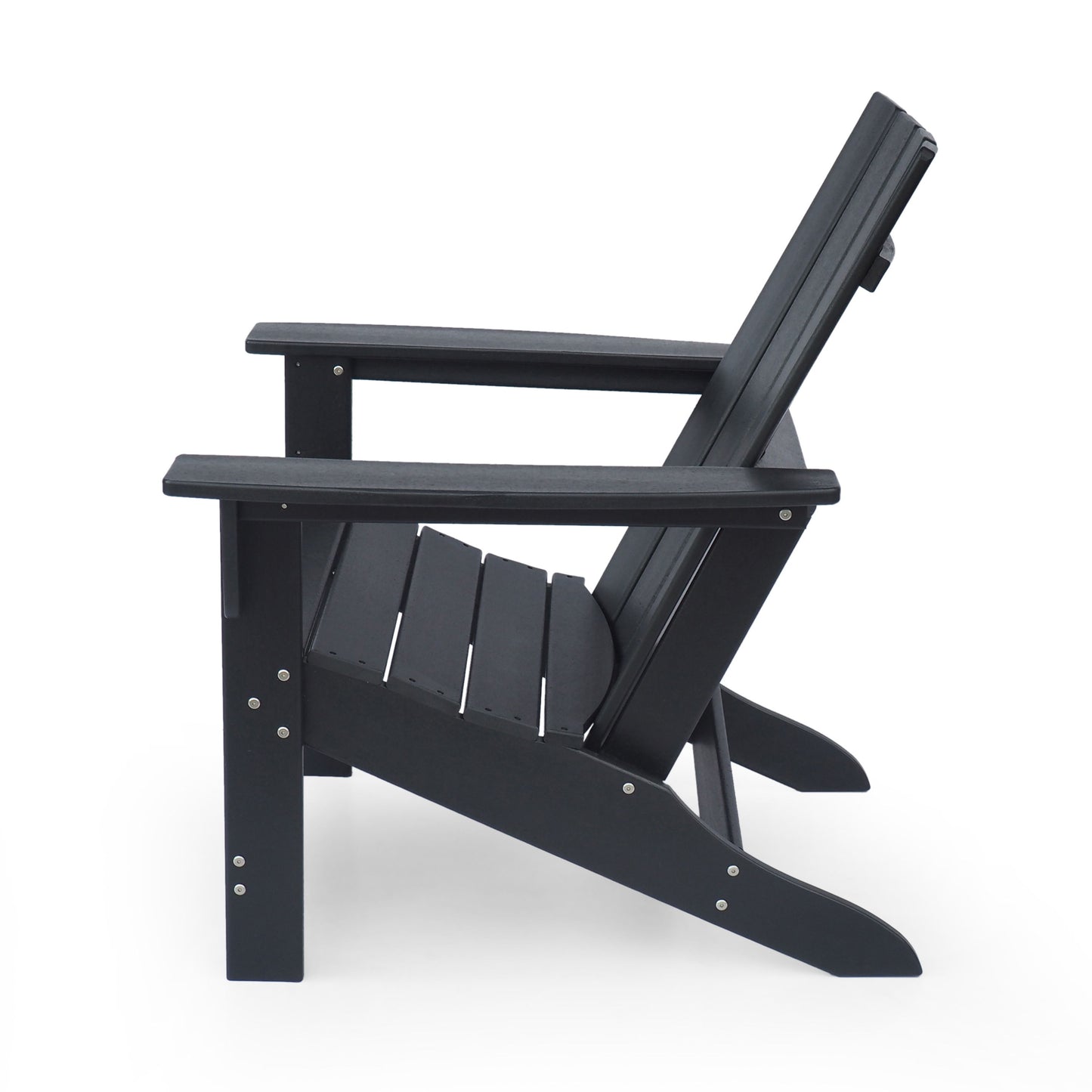 Enigmara - Outdoor High Density Resin Adirondack Chair - Black