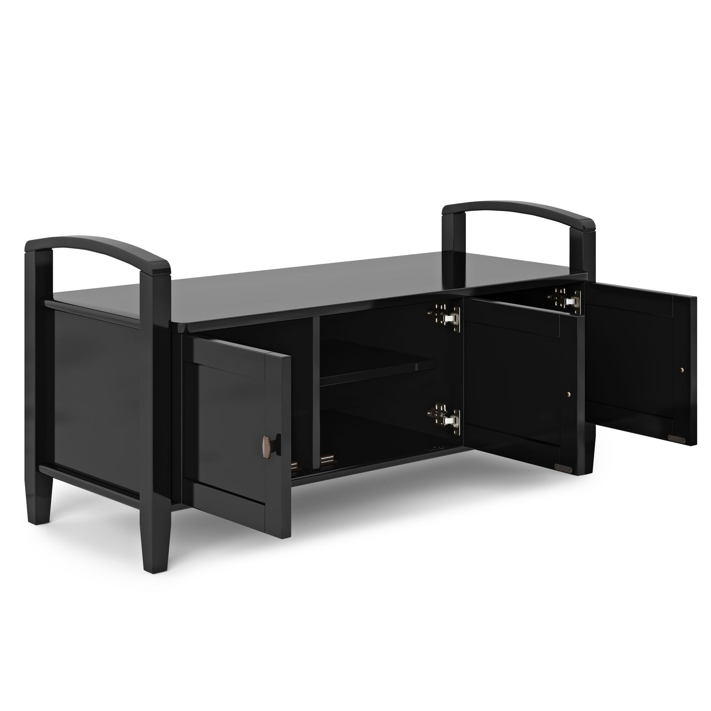 Warm Shaker - Entryway Storage Bench - Black