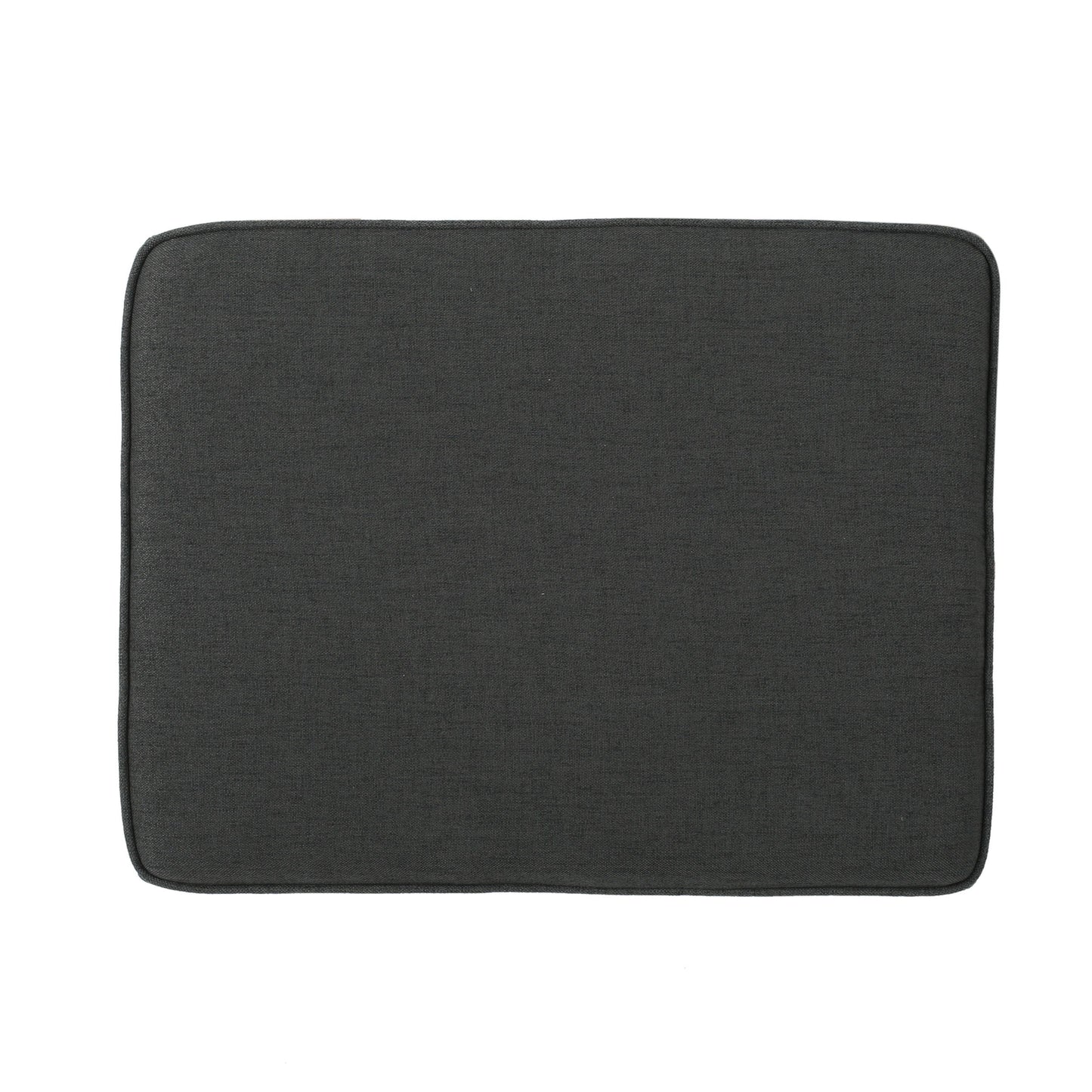 Upholstered Ottoman With Tapered Legs - Dark Gray