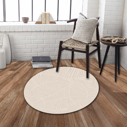 Curve - Round Rug - Beige