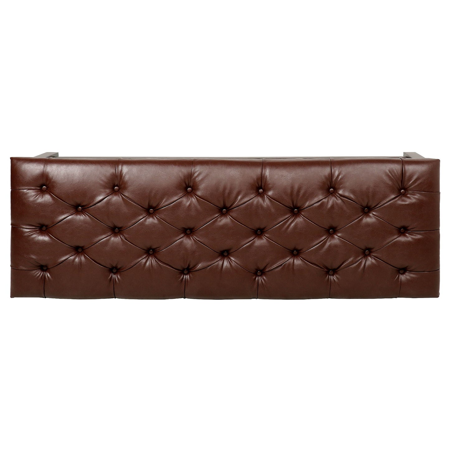 Bedroom End Of Bed Bench Tufted Upholstered End Of Bed Bench End Of Bed Entrance Shoe Bench, 60" With Nailhead Trim And Shelf Bedroom Upholstered Leather Bench Living Room Shoe Rack Footstool - Dark Brown