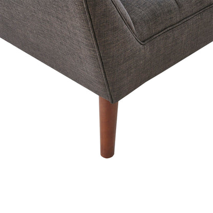 Lounge Chair Mid - Century Modern Style Polyester - Charcoal