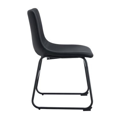 (Set of 4) Classic Chairs, A Stylish Seat Suitable For Modern Minimalist And Industrial Style Environments - Black