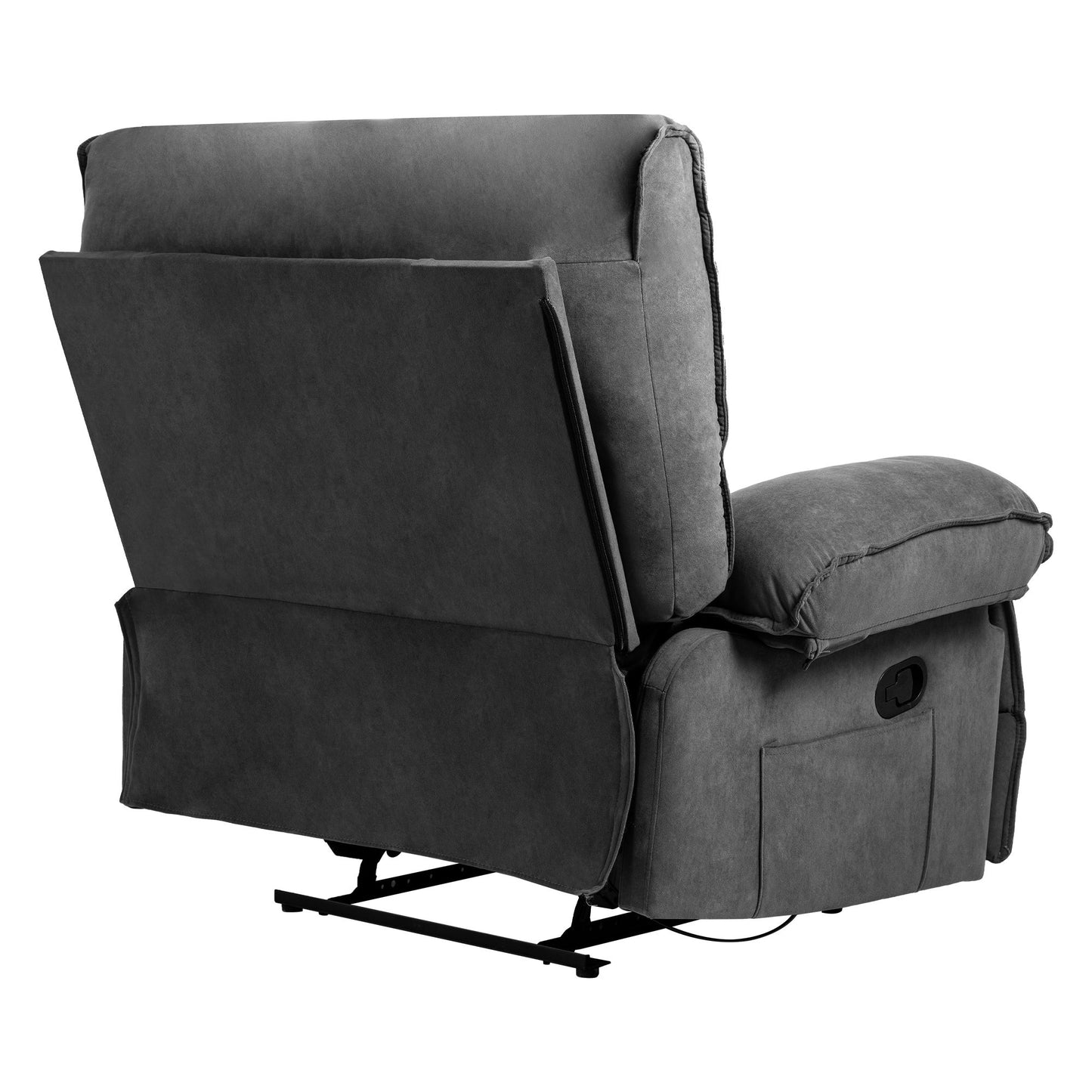 Oversized Manual Recliner Chair Sofa For Living Room - Gray