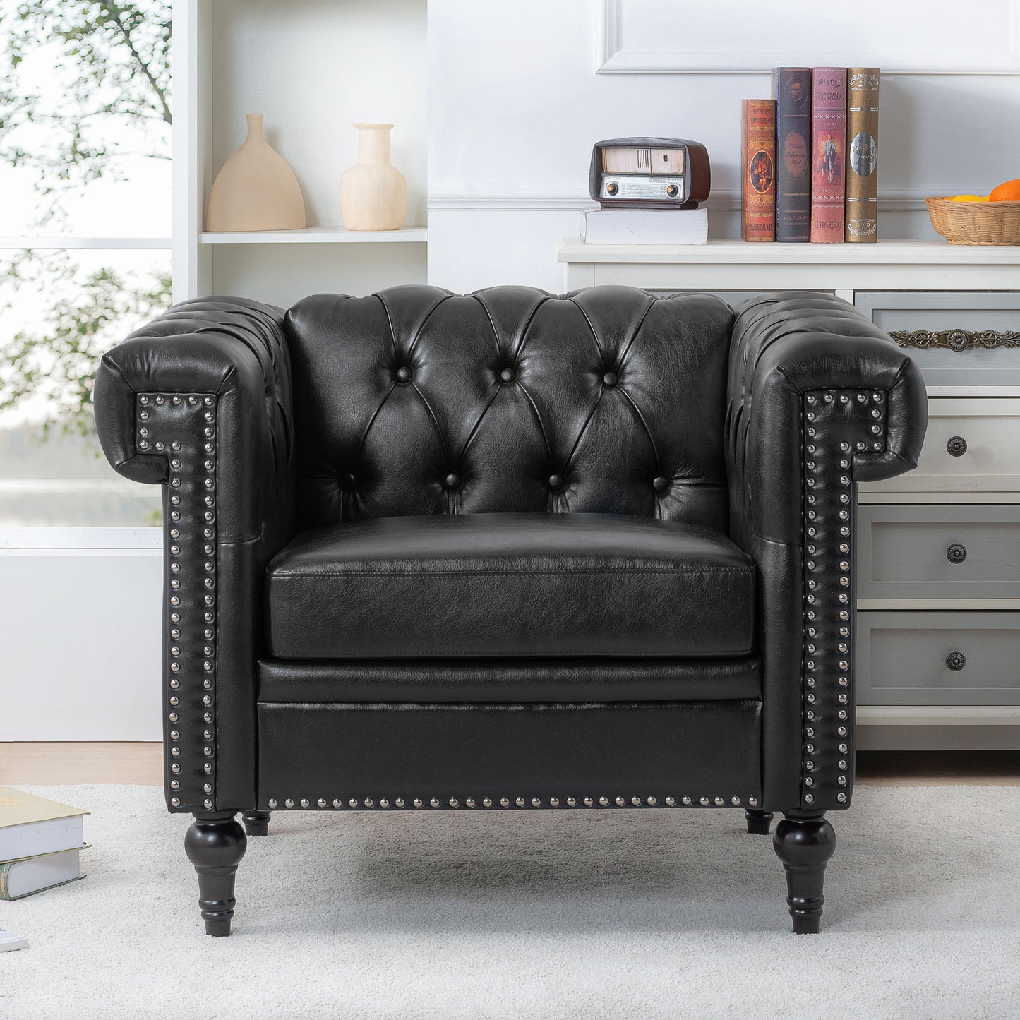 1 Seater Sofa - Black