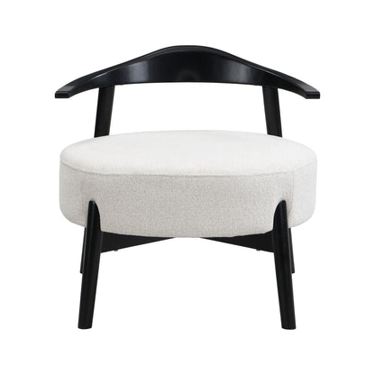Upholstered Accent Chair, Modern Living Room Chairs, Reading Armchair For Sunroom Bedroom - Beige