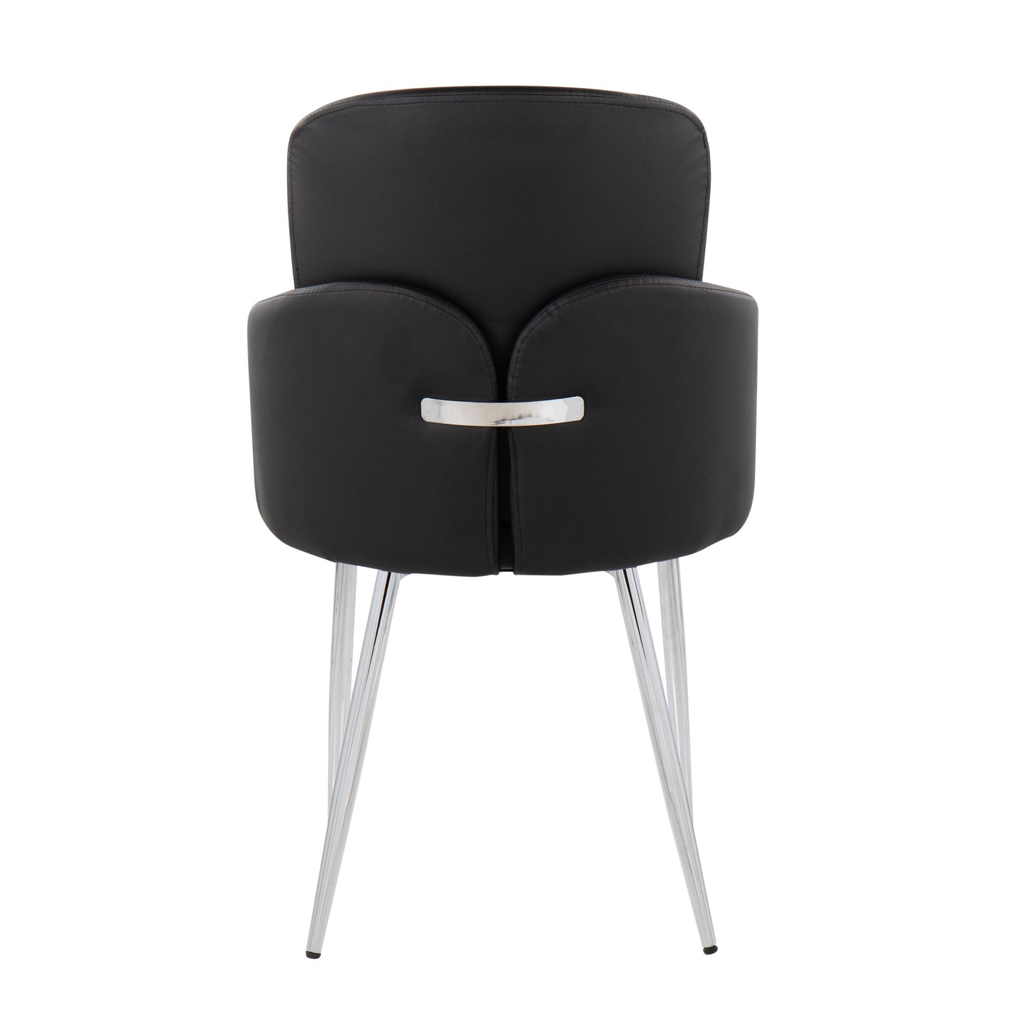 Dahlia - Contemporary Dining Chair (Set of 2) - Chrome / Black