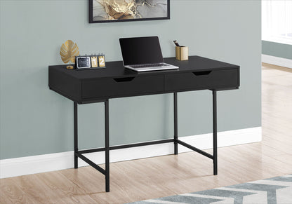 Computer Desk For Home Office, Laptop, Storage Drawers, Modern - Black