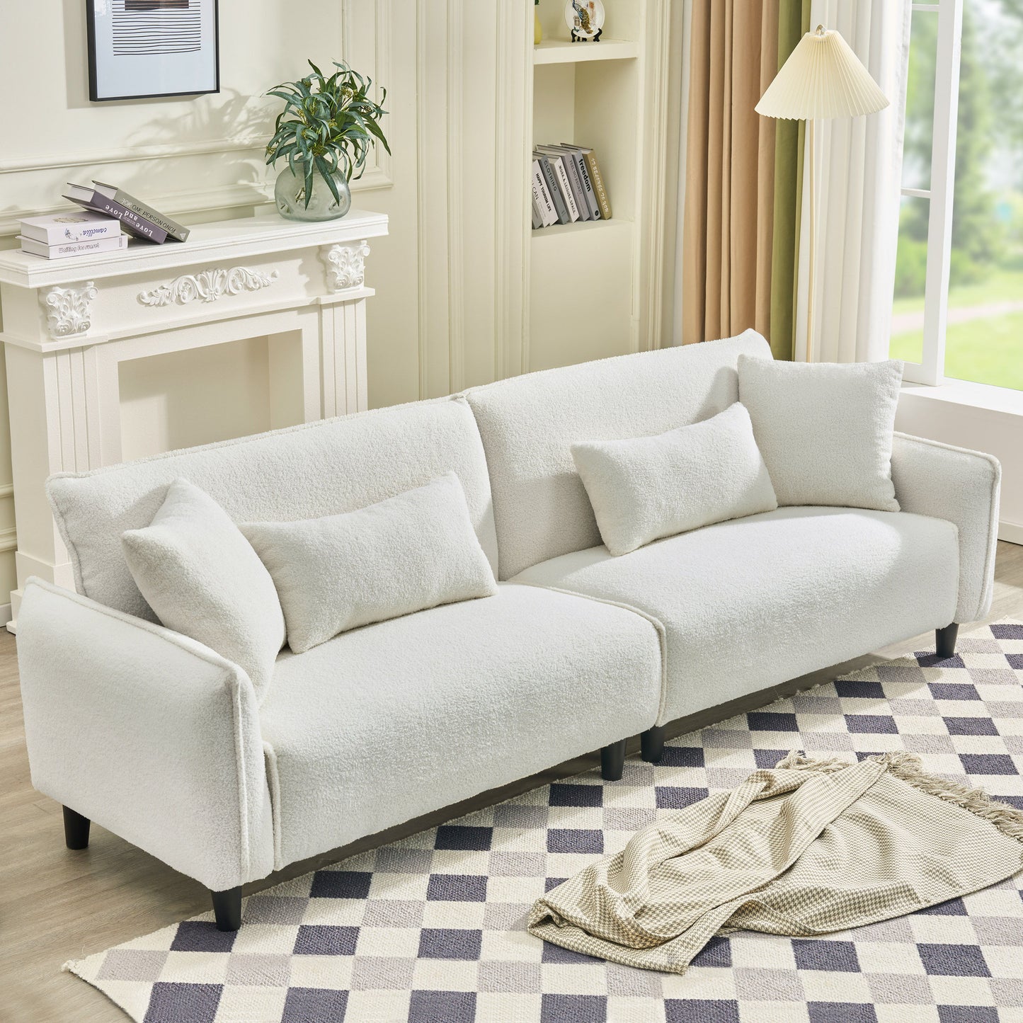 Teddy Velvet Sofa Soft & Comfortable - Beige