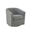 Swivel Chair Elegant Design Fabric Solid Wood - Gray