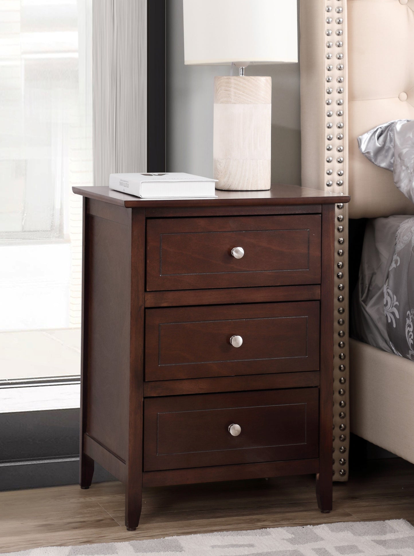 Daniel - Transitional Nightstand - Cappuccino
