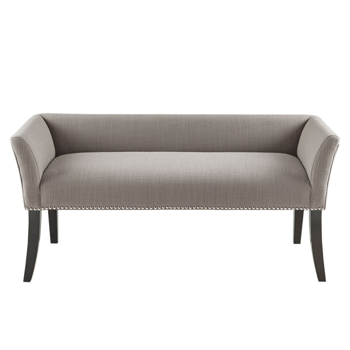 Modern Design The Bench Upholstered Solid Wood - Gray