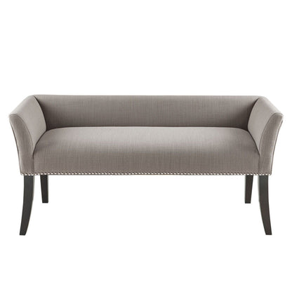 Modern Design The Bench Upholstered Solid Wood - Gray