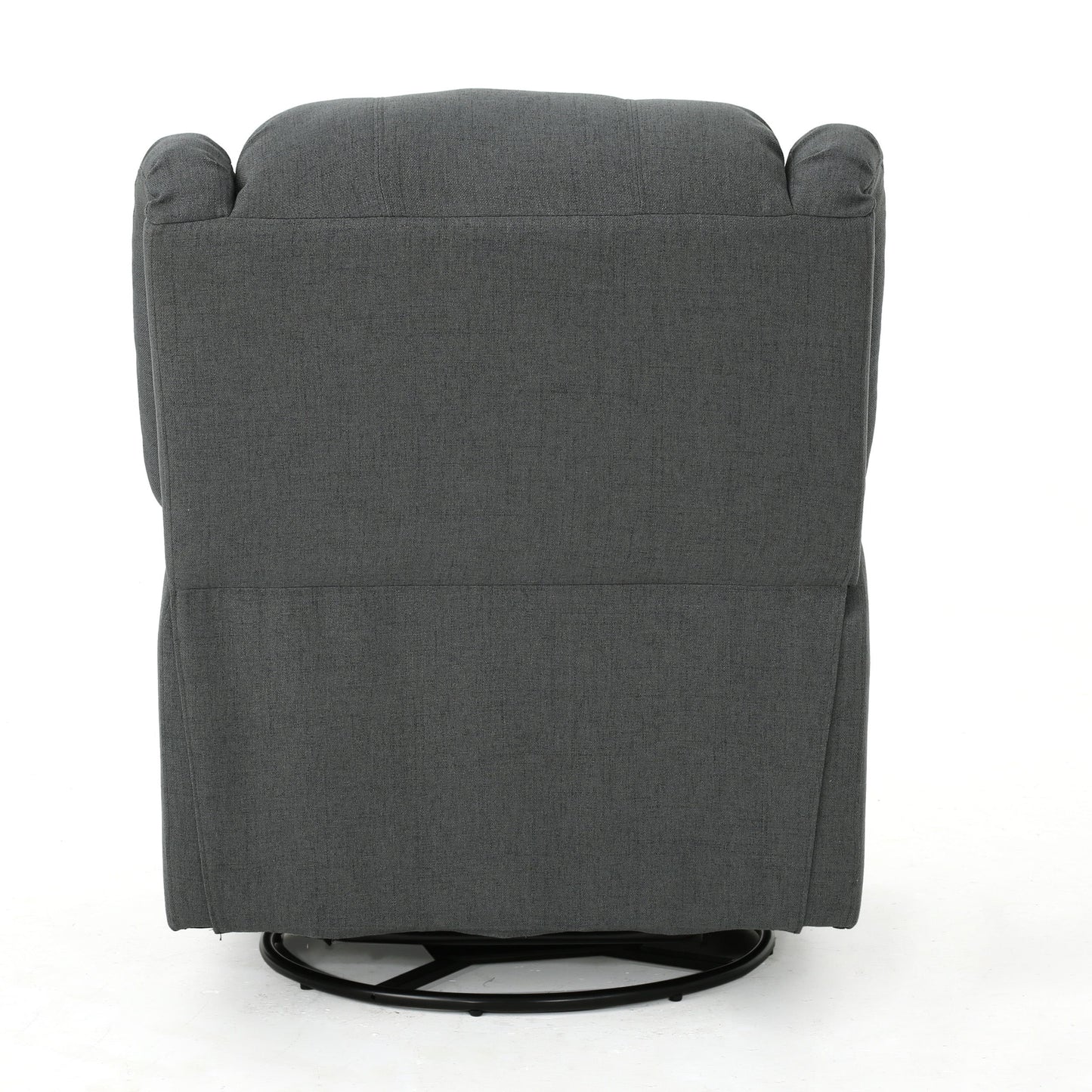 Glider Recliner With Swivel, Manual Reclining Chair - Charcoal