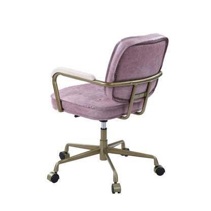 Siecross - Top Grain Leather Office Chair - Pink