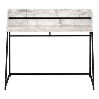 Computer Desk For Home Office, Laptop, Storage Shelves, Contemporary And Modern - White / Black