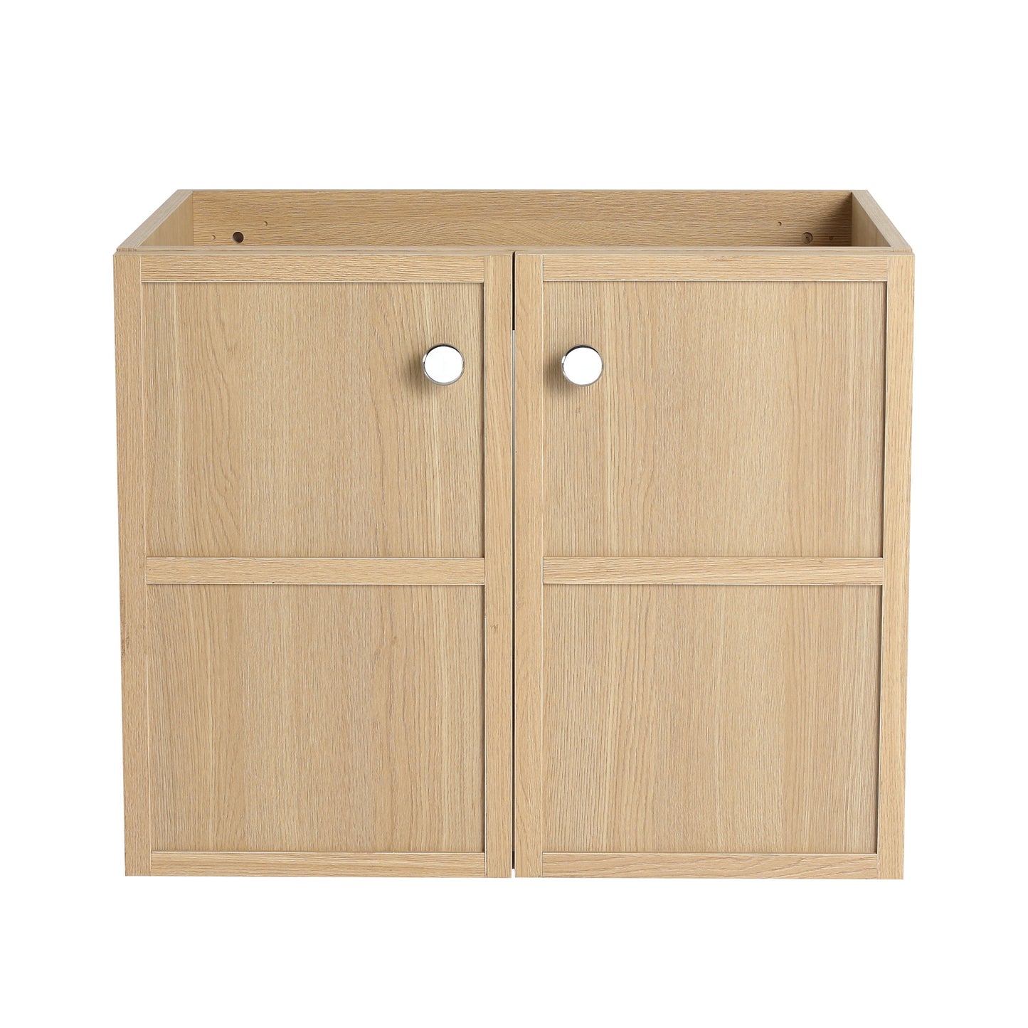 Modern Wall Mounted 24" Bathroom Vanity With 2 Soft Closing Doors, Excluding Sink - Oak