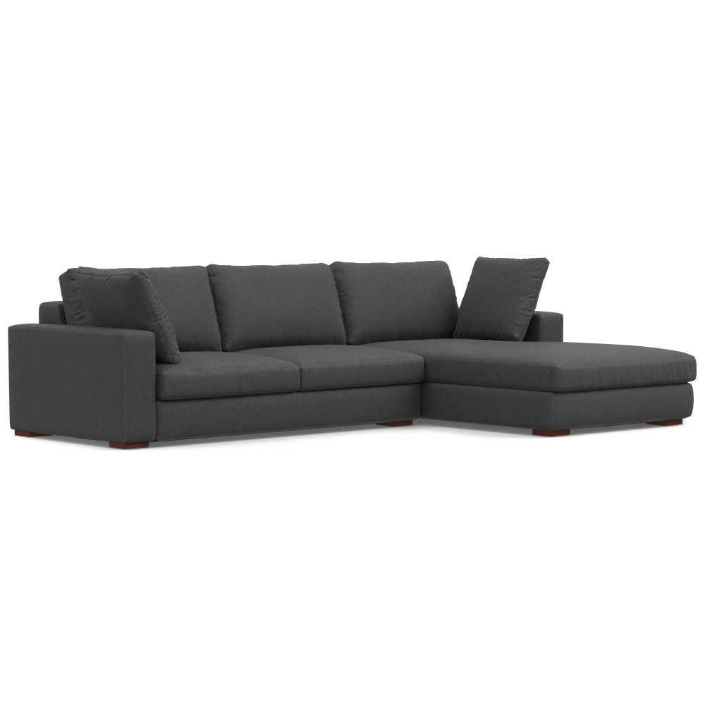 Charlie - Deep Seater Right Sectional Sofa - Gray