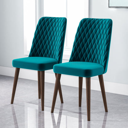 Katie - Mid-Century Modern Dining Chair (Set of 2) - Blue