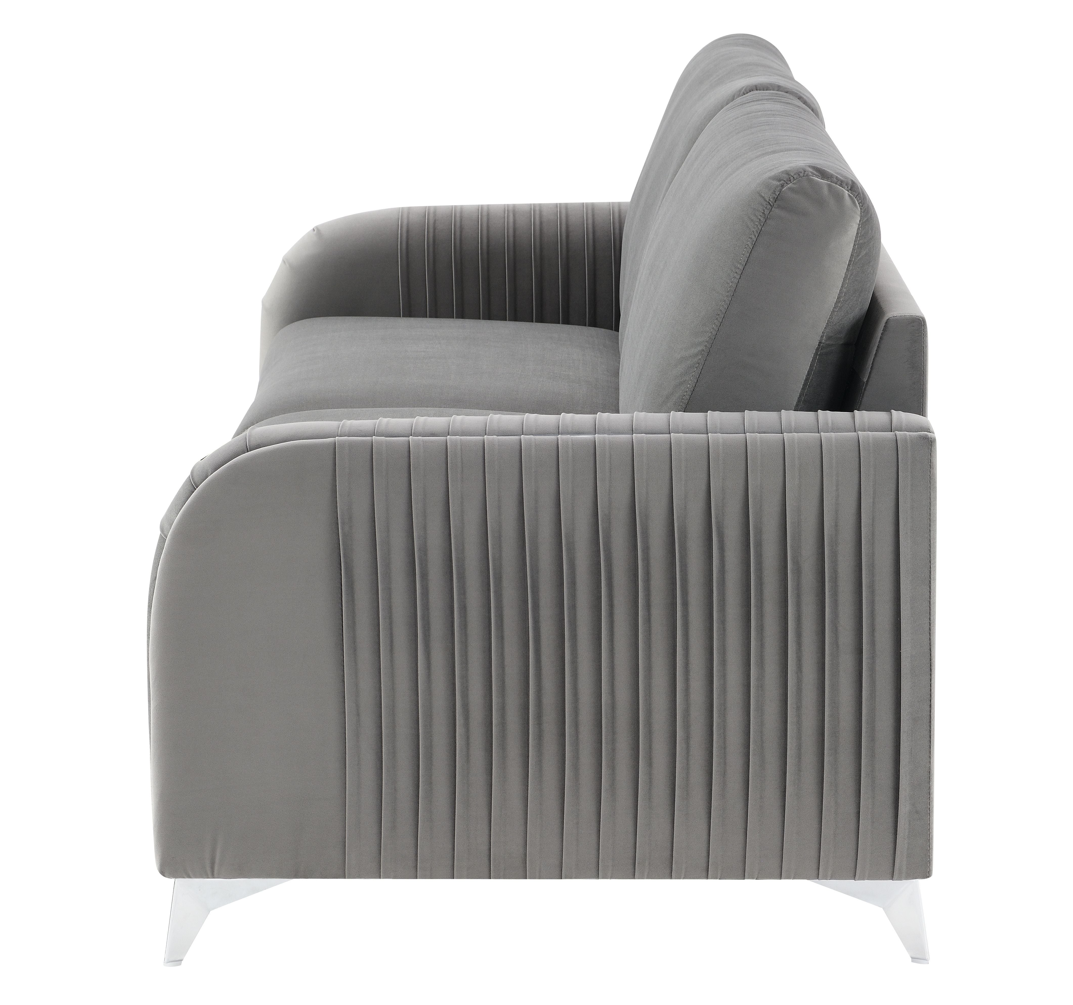 Wenona - Series 4 Pieces Living Room Set With A Coffee Table - Black / Gray