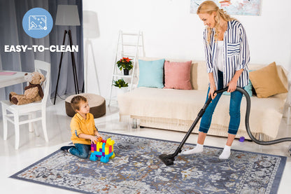 Payas - 6' X 9' Traditional Area Rug - Blue