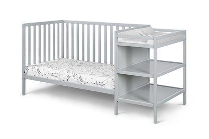 Palmer - 3 In 1 Convertible Crib, Changer Combo - Gray