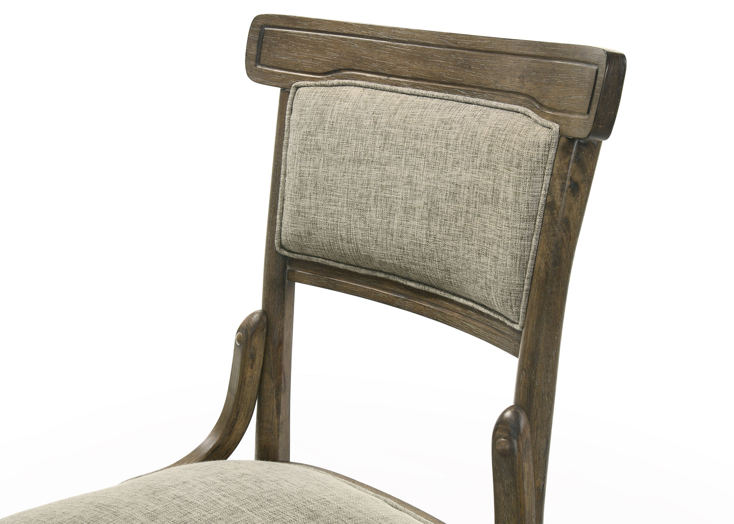 Bistro - 9 Piece Dining Table With Extension Leaf And Off White Fabric Dining Chairs (Set of 9) - Vintage Walnut