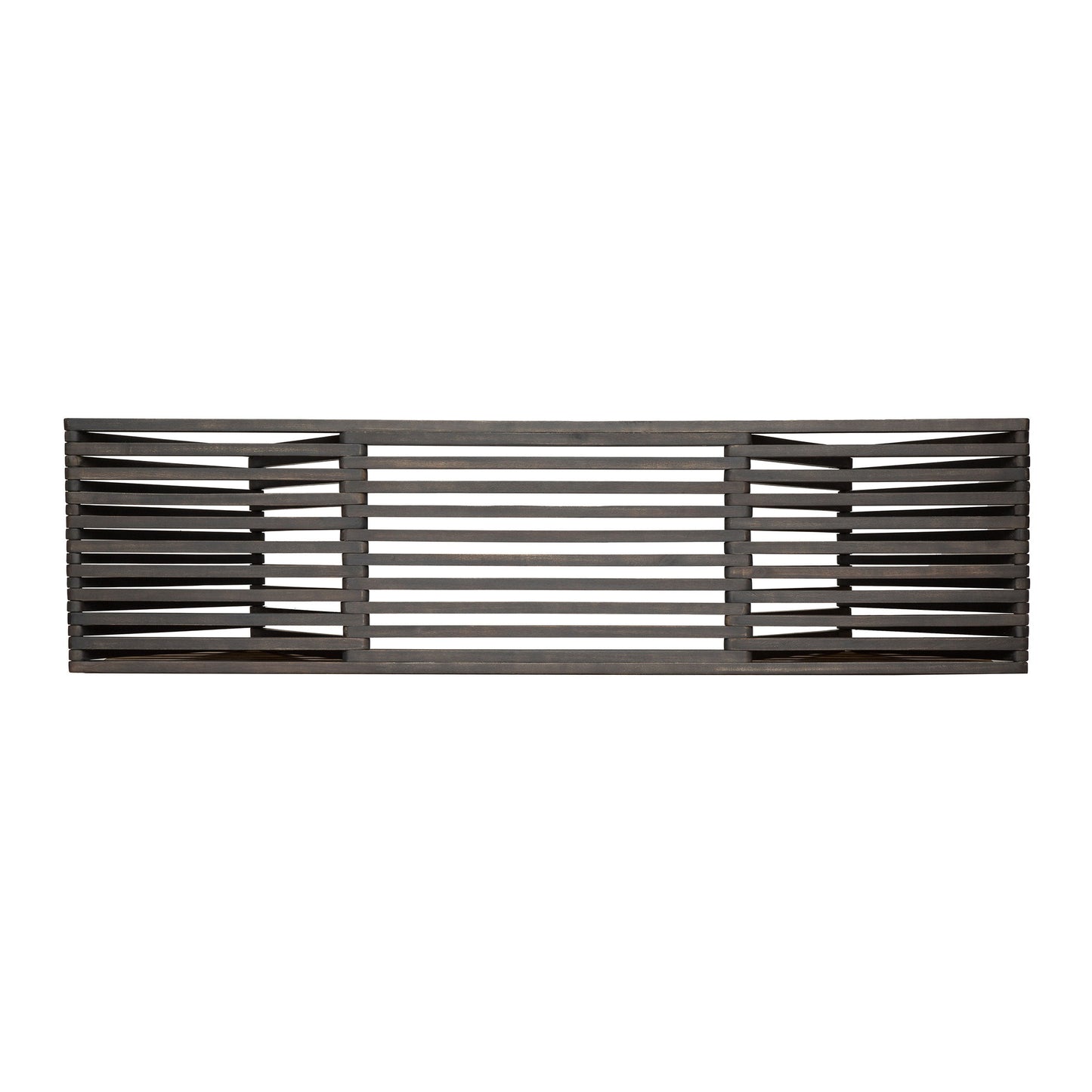 Gloaming - Outdoor Bench With Slat Design And Triangular Base - Dark Gray