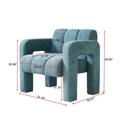 31.10" Wide Boucle Upholstered Accent Chair - Green