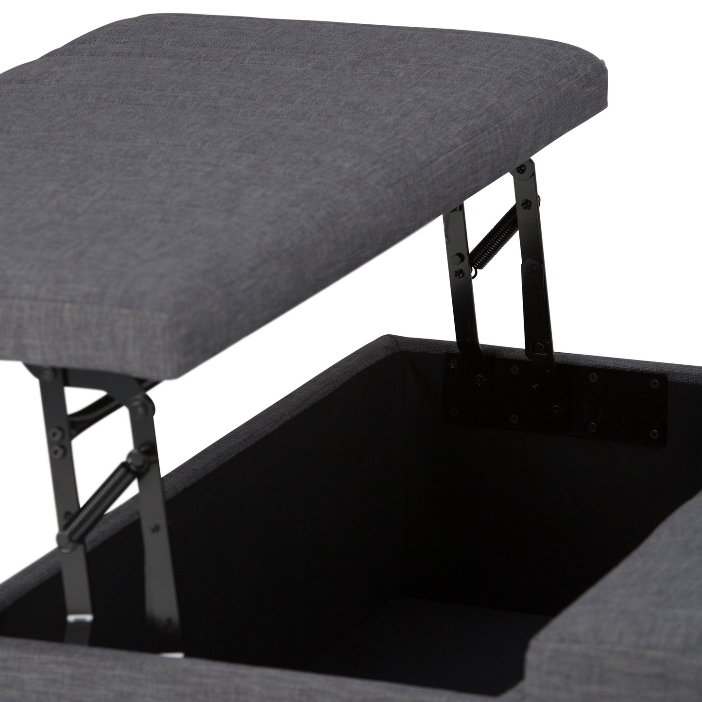 Ellis - Coffee Table Storage Ottoman - Slate Gray