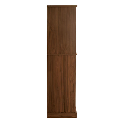 4 Door Cabinet With 1 Drawer, With 4 Adjustable Inner Shelves, Storage Cabinet - Walnut