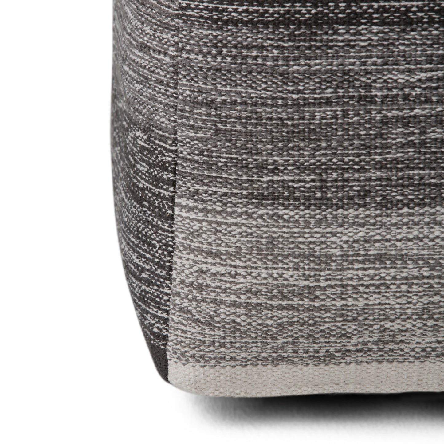Naya - Cube Pouf - Patterned Gray Melange