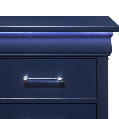 Charlston - Nightstand With LED - Blue