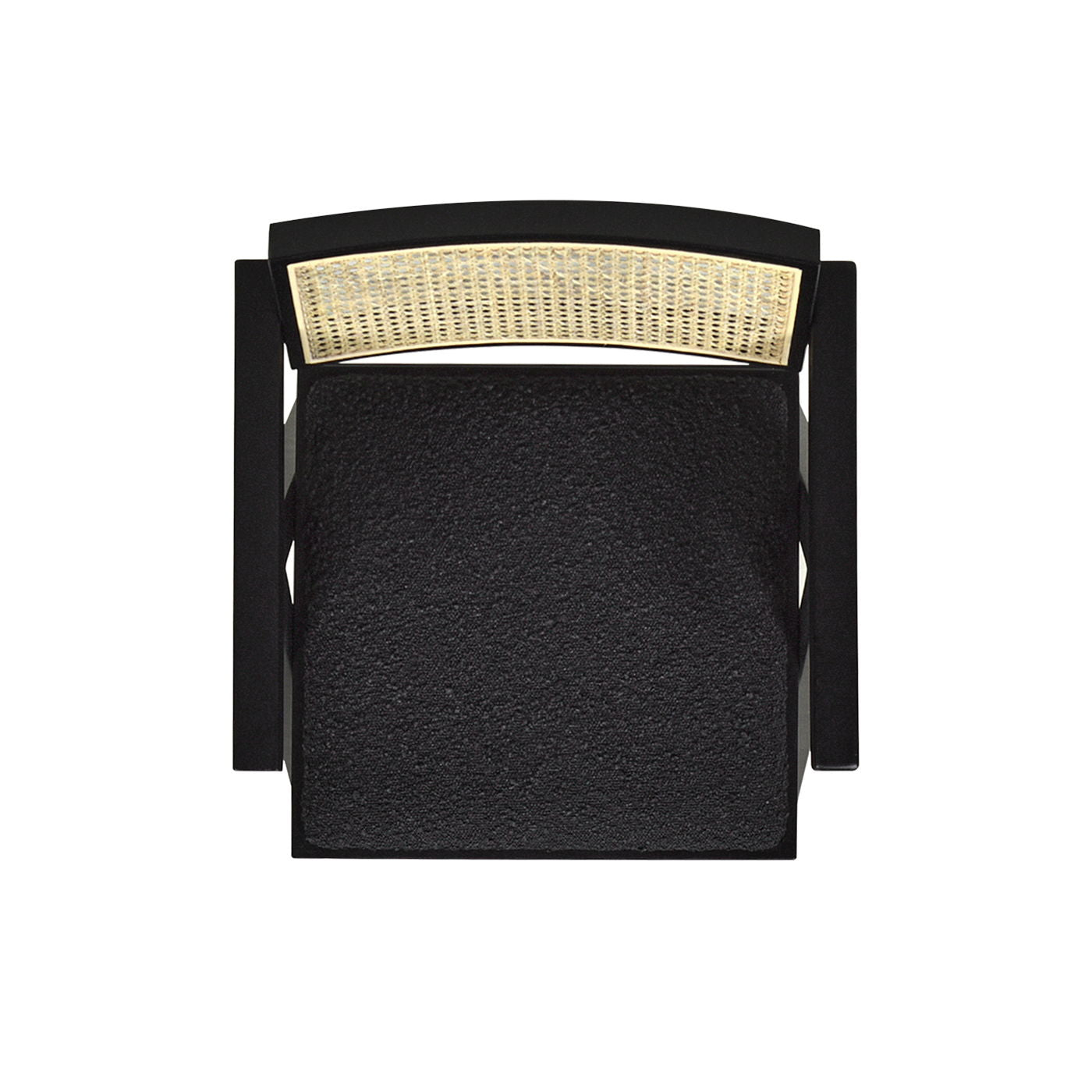 Milan - Modern Webbing Back Bar Stool With Arms (Set of 3) - Ebony Black