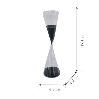 Triangular Shape Hourglass, 90 Minutes, Sand - Black
