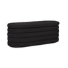 Fuji - Upholstered Oval Storage Bench - Ebony Black
