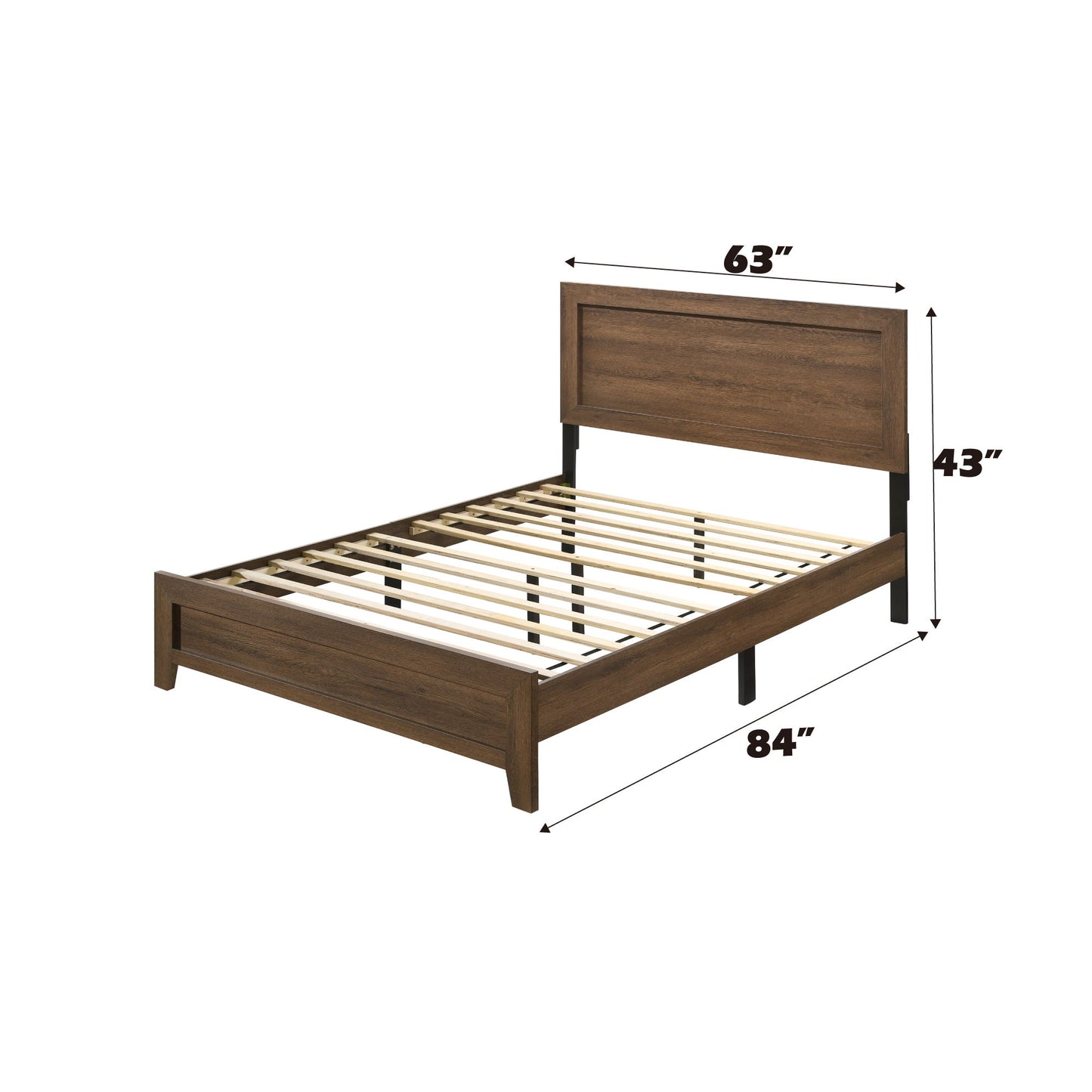 Miquell - Queen Bed - Oak
