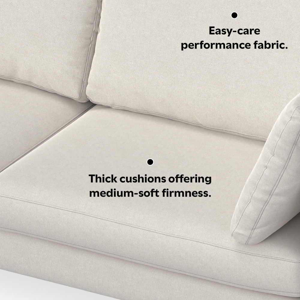 Ava - Mid Century Sofa - Cream