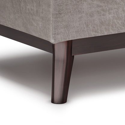 Owen - Tray Top Small Coffee Table Storage Ottoman - Distressed Gray