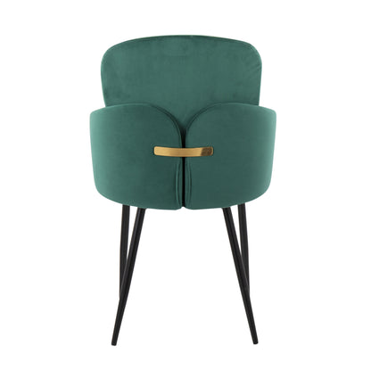 Dahlia - Contemporary Dining Chair (Set of 2) - Black / Green