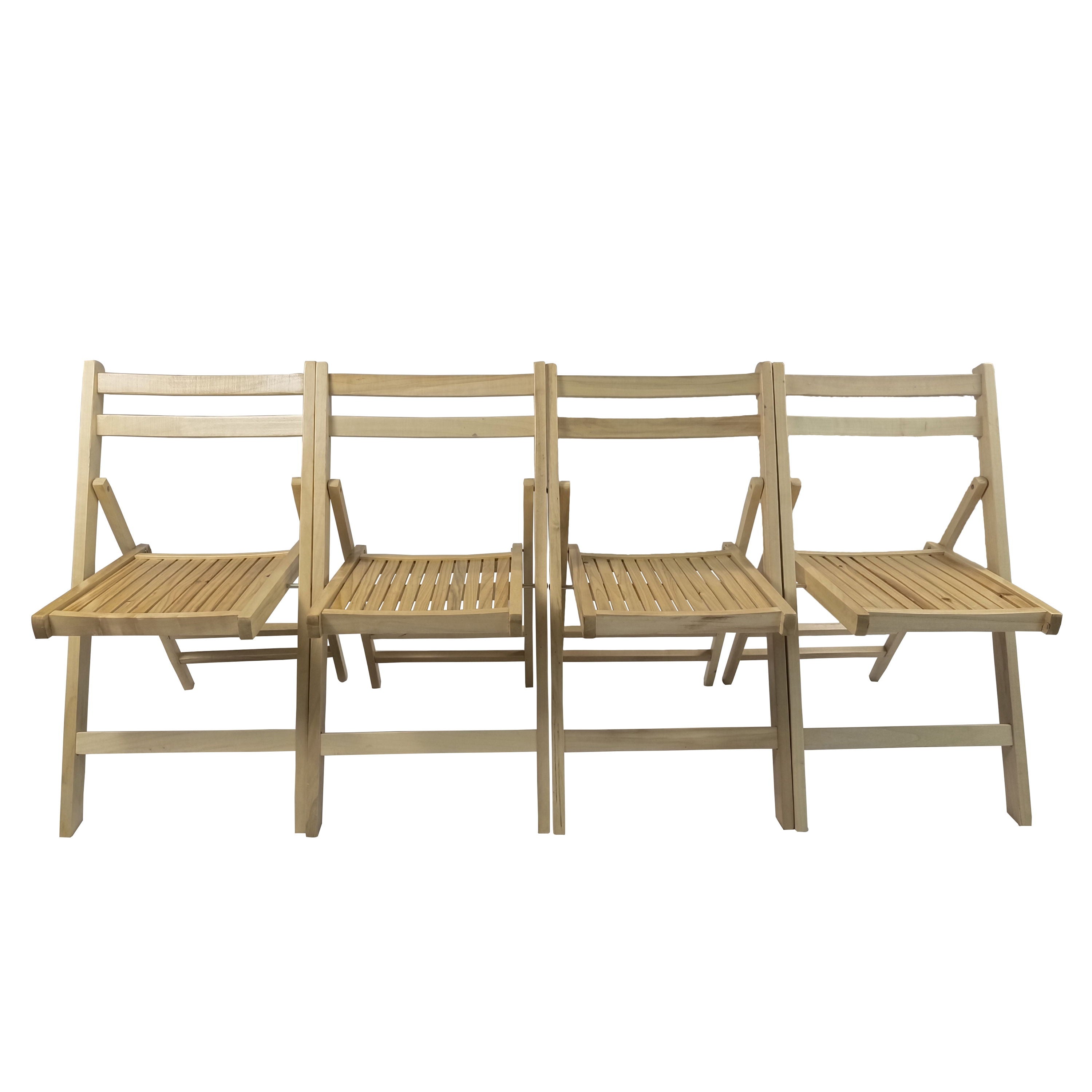 Folding Special Event Chairs, Foldable Style (Set of 4) - Wood